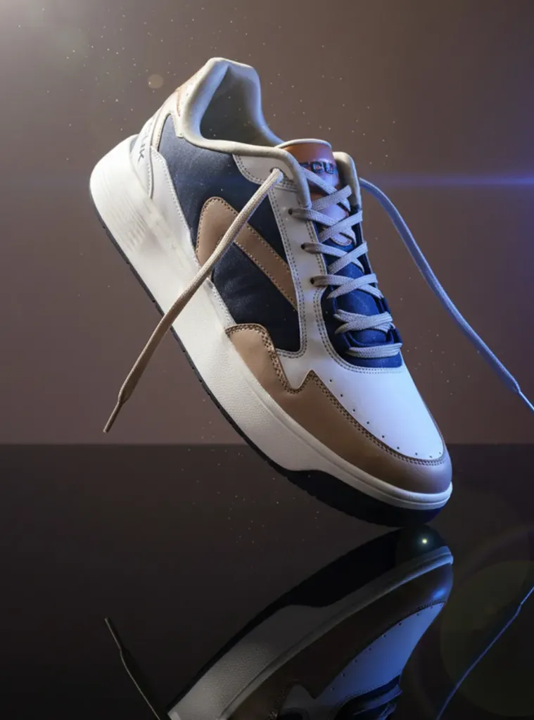 FCUK Textured Running Shoes - Tan