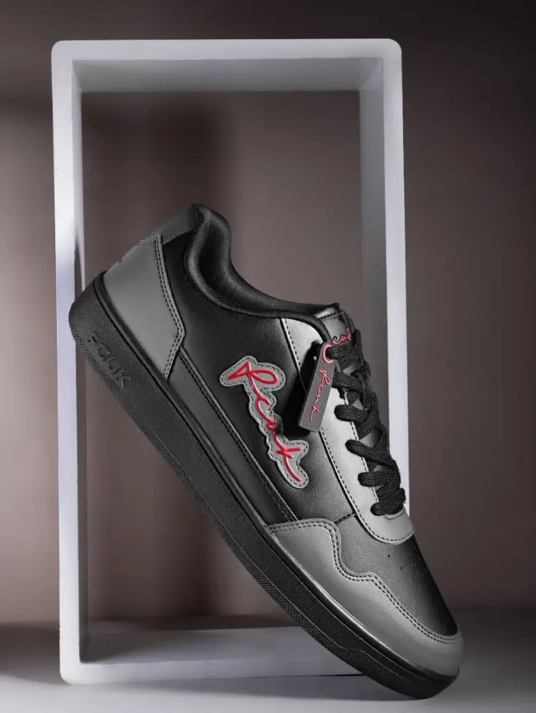 FCUK Men’s Charcoal Grey Multi-Layered Sneakers – Urban Stealth Series